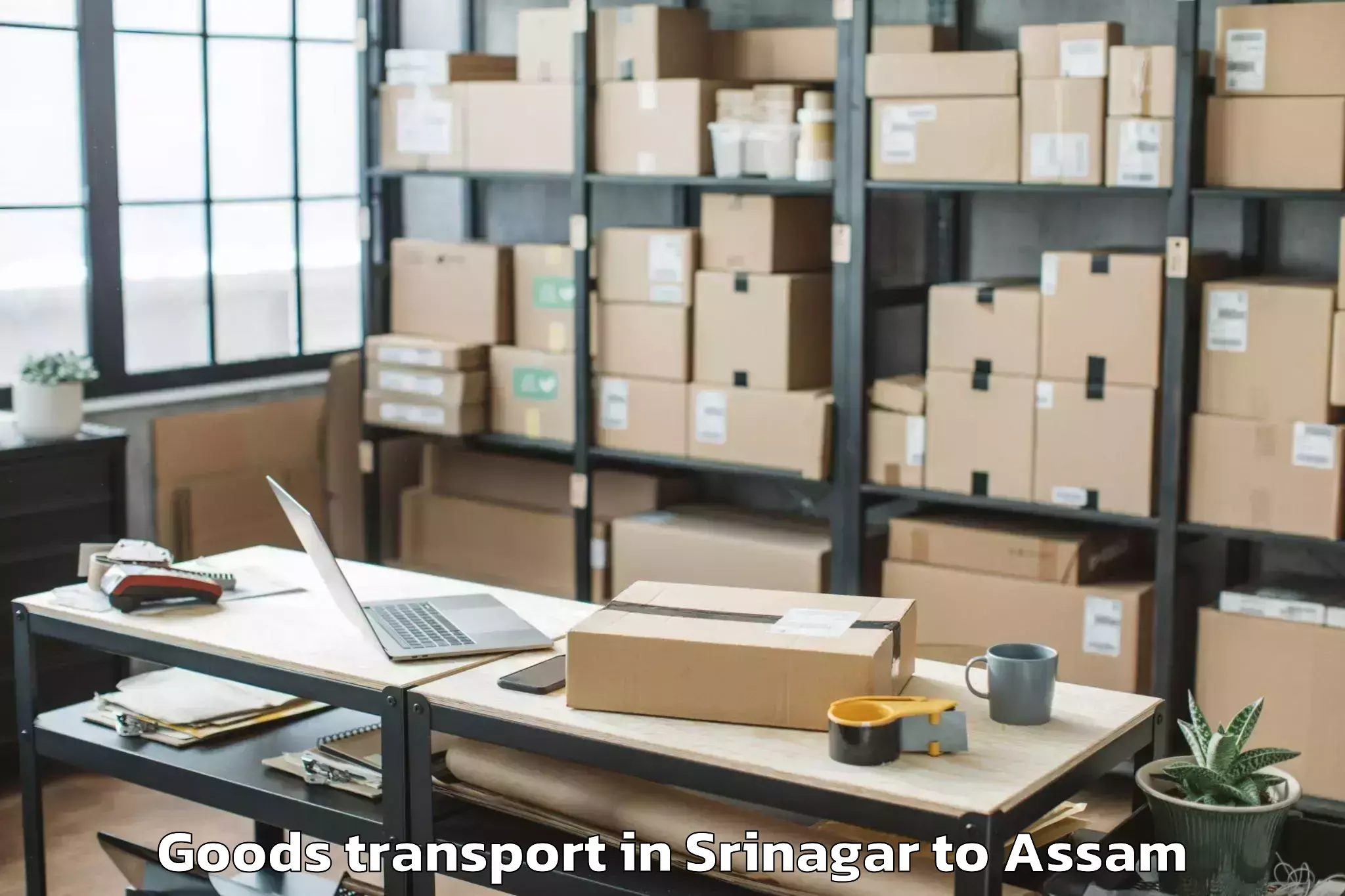 Easy Srinagar to Bajali Pt Goods Transport Booking